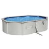 Bestway Swimming Pool Grey Galvanized steel Large Collapsible
