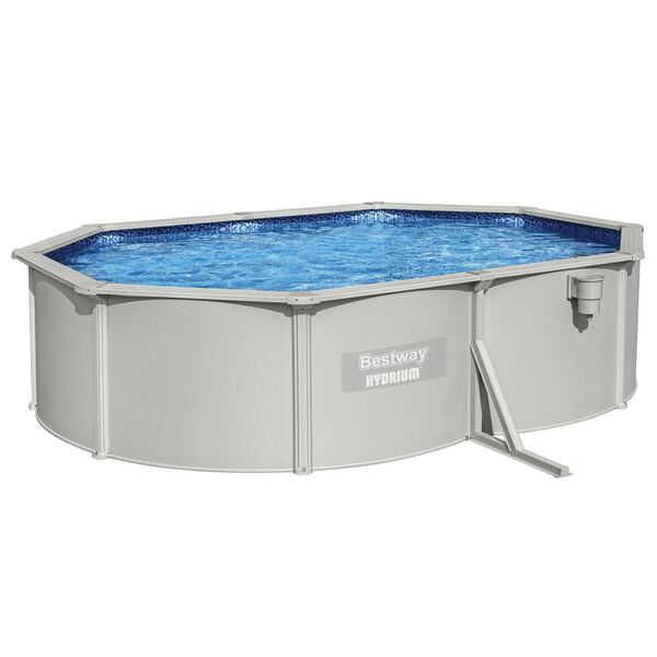 Bestway Swimming Pool Grey Galvanized steel Large Collapsible