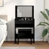 vidaXL Dressing Table Black Engineered wood 23.6x15.7x44.7 in