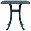 vidaXL Garden Table Green Cast Aluminum 20.9 in Decorative Inlays