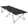 vidaXL Folding Camping Bed Manual Black 62 x 194 x 42 cm Oxford Fabric