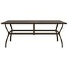 vidaXL Garden Table Brown Powder-Coated Steel 74.8 x 31.5 x 28.3 in