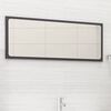 vidaXL Mirror Grey Engineered wood, acrylic 35 x 14 in Mirror