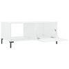 vidaXL Coffee Table High Gloss White Engineered Wood, Iron