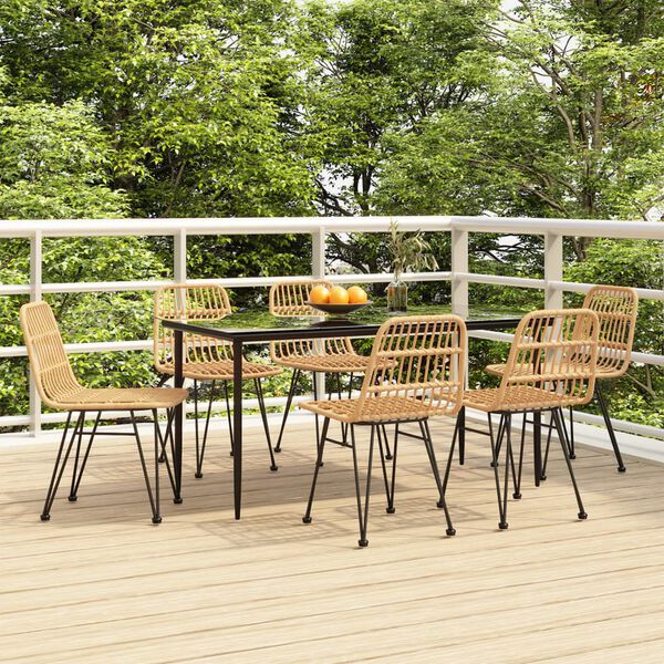 vidaXL Garden Dining Set Seats Many Garden Dining Set Rectangular Modern