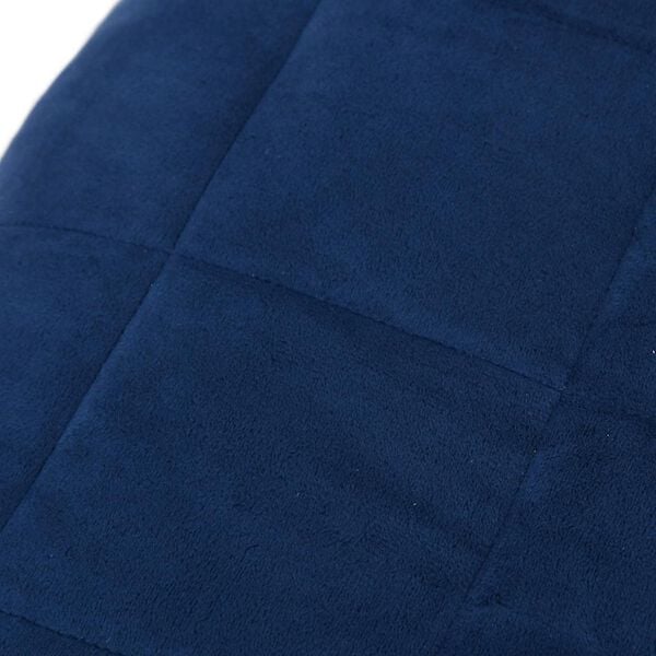 vidaXL Weighted Blanket Blue Polyester and Hypoallergenic Glass Beads