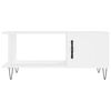vidaXL Coffee Table White Engineered wood, Iron 35.4 x 19.7 x 15.7 in