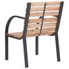vidaXL Garden Chair Set of 2 Wooden brown slats with black frame