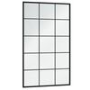 vidaXL Wall Mirror Black Metal, Glass 39.4 x 23.6 in Wall Mirror