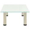 vidaXL TV Stand Transparent Tempered glass, Stainless steel Medium