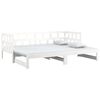 vidaXL Day Bed White Solid pine wood 2x