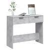 vidaXL Console Table Concrete Grey 35.4x14.2x29.5" Engineered Wood
