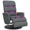 vidaXL Massage Recliner Chair with Footrest Grey Faux Leather