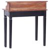 vidaXL Writing Desk Natural and black Solid mahogany wood Medium