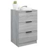 vidaXL Bedside Cabinet Gray Sonoma Engineered Wood 15.7x14.2x25.6 in