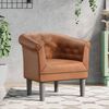 vidaXL Tub Chair Brown Faux leather, pine wood, plywood, plastic Durable