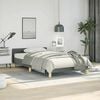 vidaXL Bed Frame With Headboard Dark Gray