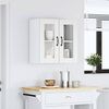 vidaXL Kitchen Wall Cabinet White Engineered wood and glass