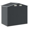 vidaXL Garden Shed Anthracite Galvanized Iron Large Garden Shed