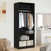 vidaXL Wardrobe Black oak 31.50 x 19.69 x 78.74 in Engineered Wood