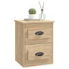 vidaXL Wall-mounted Bedside Cabinet Set of 2 Sonoma Oak Engineered wood