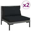vidaXL Garden Lounge Set Dark Grey