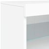 vidaXL Sideboard White Engineered wood, glass Large Sideboard