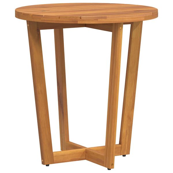 vidaXL Patio Side Table Round Ø27.6x29.5" Solid Wood Acacia