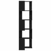 vidaXL Corner Bookcase Black oak 50 x 50 x 179 cm Engineered wood