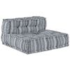 vidaXL Modular Sofa 3 pcs Grey Print Fabric