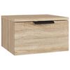 vidaXL Wall-mounted Bedside Cabinet Set of 2 Sonoma oak Engineered wood