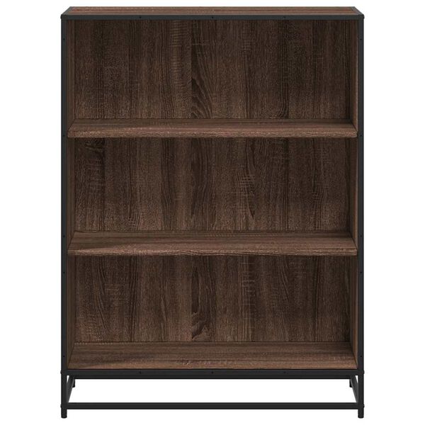 vidaXL Book Cabinet Brown oak Engineered wood Medium Book Cabinet