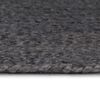 vidaXL Area Rug Dark grey Jute 59 in Diameter Durable Area Rug Round