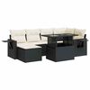 vidaXL Garden Sofa Set Black, Cream White