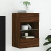 vidaXL TV Wall Cabinet Brown Oak Engineered Wood Medium TV Wall Cabinet