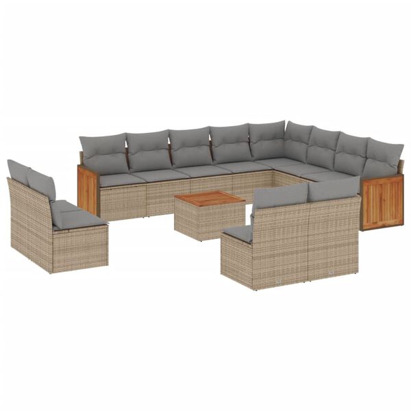 vidaXL Garden Sofa Set Beige