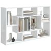 vidaXL Wall Shelf High Gloss White Engineered Wood 33.5 x 6.3 x 20.7 in