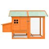 vidaXL Chicken Coop Brown and Green Solid pine/fir wood