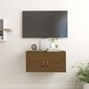 vidaXL Wall Cabinet Honey brown Solid pine wood