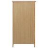 vidaXL Shoe Cabinet Natural Oak Solid Oak Wood, MDF with Oak Veneer Medium