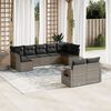 vidaXL Garden Sofa Set Grey Sofa, Dark Grey Cushions