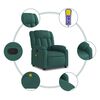 vidaXL Massage Recliner Chair Dark Green