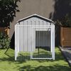vidaXL Dog House Light Grey Galvanized Steel 46.1 x 79.1 x 48.4 in