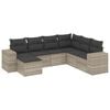 vidaXL Garden Sofa Set Light Grey PE Rattan Large Modular