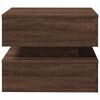 vidaXL Coffee Table Brown Oak Engineered Wood 19.7x19.7x15.7 in
