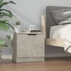 vidaXL Bedside Cabinet Concrete grey Engineered wood Small