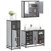 vidaXL Bathroom Furniture Set Grey Sonoma Engineered wood, metal, glass