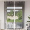 vidaXL Voile Curtains with Grommets 2 pcs Black 55.1x102.4"