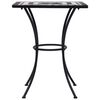 vidaXL Mosaic Bistro Set Black and White
