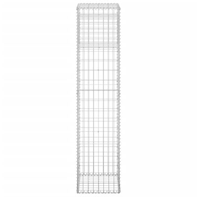 vidaXL Gabion Basket Post 15.7"x15.7"x70.9" Iron